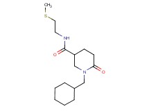 1-(cyclohexylmethyl)-N-[2-(methylthio)ethyl]-6-oxo-3-piperidinecarboxamide