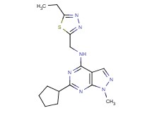 6-cyclopentyl-N-[(5-ethyl-1,3,4-thiadiazol-2-yl)methyl]-1-methyl-1H-pyrazolo[3,4-d]pyrimidin-4-amine