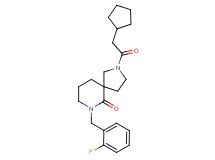 2-(cyclopentylacetyl)-7-(2-fluorobenzyl)-2,7-diazaspiro[4.5]decan-6-one