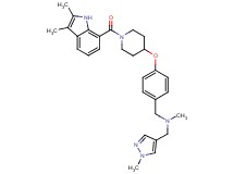 1-[4-({1-[(2,3-dimethyl-1H-indol-7-yl)carbonyl]-4-piperidinyl}oxy)phenyl]-N-methyl-N-[(1-methyl-1H-pyrazol-4-yl)methyl]methanamine