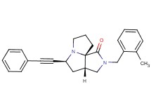 (3aS*,5S*,9aS*)-2-(2-methylbenzyl)-5-(phenylethynyl)hexahydro-7H-pyrrolo[3,4-g]pyrrolizin-1(2H)-one