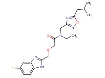 N-ethyl-2-[(5-fluoro-1H-benzimidazol-2-yl)methoxy]-N-[(5-isobutyl-1,2,4-oxadiazol-3-yl)methyl]acetamide