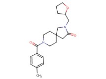 8-(4-methylbenzoyl)-2-(tetrahydro-2-furanylmethyl)-2,8-diazaspiro[4.5]decan-3-one