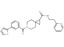6-[3-(2-furyl)benzoyl]-N-[2-(2-pyridinyl)ethyl]-6-azaspiro[2.5]octane-1-carboxamide