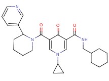 N-(cyclohexylmethyl)-1-cyclopropyl-4-oxo-5-{[2-(3-pyridinyl)-1-piperidinyl]carbonyl}-1,4-dihydro-3-pyridinecarboxamide