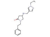 4-{[(1-ethyl-1H-pyrazol-4-yl)methyl]amino}-1-(2-phenylethyl)-2-pyrrolidinone