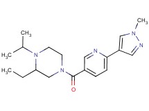 2-ethyl-1-isopropyl-4-{[6-(1-methyl-1H-pyrazol-4-yl)pyridin-3-yl]carbonyl}piperazine