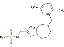 N-{[5-(2,5-dimethylbenzyl)-5,6,7,8-tetrahydro-4H-pyrazolo[1,5-a][1,4]diazepin-2-yl]methyl}methanesulfonamide