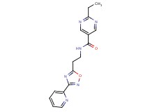 2-ethyl-N-{2-[3-(2-pyridinyl)-1,2,4-oxadiazol-5-yl]ethyl}-5-pyrimidinecarboxamide