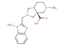 (3aS*,7aR*)-5-methyl-2-[(1-methyl-1H-benzimidazol-2-yl)methyl]octahydro-3aH-pyrrolo[3,4-c]pyridine-3a-carboxylic acid