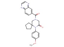 6-(4-methoxyphenyl)-9-(6-quinoxalinylcarbonyl)-6,9-diazaspiro[4.5]decan-7-one