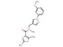 N-{[1-(3-methoxyphenyl)-1H-pyrazol-4-yl]methyl}-N,2,5-trimethyl-1,3-oxazole-4-carboxamide