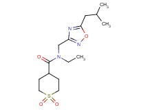 N-ethyl-N-[(5-isobutyl-1,2,4-oxadiazol-3-yl)methyl]tetrahydro-2H-thiopyran-4-carboxamide 1,1-dioxide