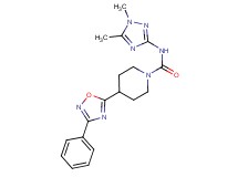 N-(1,5-dimethyl-1H-1,2,4-triazol-3-yl)-4-(3-phenyl-1,2,4-oxadiazol-5-yl)piperidine-1-carboxamide