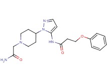 N-{1-[1-(2-amino-2-oxoethyl)piperidin-4-yl]-1H-pyrazol-5-yl}-3-phenoxypropanamide