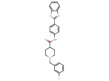 N-[4-(1,3-benzoxazol-2-yl)phenyl]-1-(3-fluorobenzyl)-4-piperidinecarboxamide