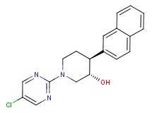 (3S*,4S*)-1-(5-chloropyrimidin-2-yl)-4-(2-naphthyl)piperidin-3-ol