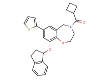 4-(cyclobutylcarbonyl)-9-(2,3-dihydro-1H-inden-1-yloxy)-7-(2-thienyl)-2,3,4,5-tetrahydro-1,4-benzoxazepine