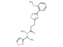 N-(1-isoxazol-3-ylethyl)-3-[3-(2-methoxyphenyl)-1,2,4-oxadiazol-5-yl]-N-methylpropanamide