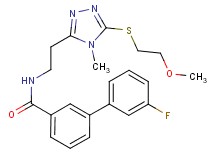 3'-fluoro-N-(2-{5-[(2-methoxyethyl)thio]-4-methyl-4H-1,2,4-triazol-3-yl}ethyl)-3-biphenylcarboxamide