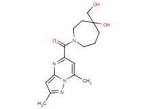 1-[(2,7-dimethylpyrazolo[1,5-a]pyrimidin-5-yl)carbonyl]-4-(hydroxymethyl)-4-azepanol