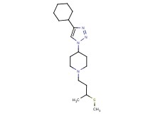 4-(4-cyclohexyl-1H-1,2,3-triazol-1-yl)-1-[3-(methylthio)butyl]piperidine
