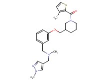 N-methyl-1-(1-methyl-1H-pyrazol-4-yl)-N-[3-({1-[(3-methyl-2-thienyl)carbonyl]-3-piperidinyl}methoxy)benzyl]methanamine