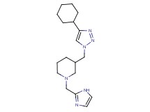 3-[(4-cyclohexyl-1H-1,2,3-triazol-1-yl)methyl]-1-(1H-imidazol-2-ylmethyl)piperidine bis(trifluoroacetate)