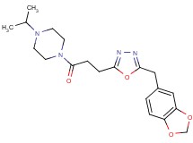1-{3-[5-(1,3-benzodioxol-5-ylmethyl)-1,3,4-oxadiazol-2-yl]propanoyl}-4-isopropylpiperazine