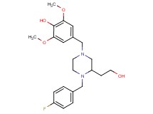 4-{[4-(4-fluorobenzyl)-3-(2-hydroxyethyl)-1-piperazinyl]methyl}-2,6-dimethoxyphenol