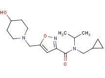 N-(cyclopropylmethyl)-5-[(4-hydroxypiperidin-1-yl)methyl]-N-isopropylisoxazole-3-carboxamide