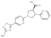 (3S*,4S*)-1-[5-(3-methyl-1,2,4-oxadiazol-5-yl)pyridin-2-yl]-4-pyridin-2-ylpyrrolidine-3-carboxylic acid