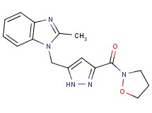 1-{[3-(2-isoxazolidinylcarbonyl)-1H-pyrazol-5-yl]methyl}-2-methyl-1H-benzimidazole