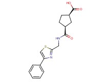 (1R*,3S*)-3-({[(4-phenyl-1,3-thiazol-2-yl)methyl]amino}carbonyl)cyclopentanecarboxylic acid
