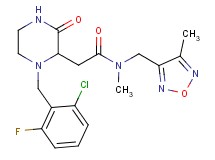 2-[1-(2-chloro-6-fluorobenzyl)-3-oxo-2-piperazinyl]-N-methyl-N-[(4-methyl-1,2,5-oxadiazol-3-yl)methyl]acetamide