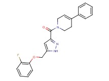 1-({5-[(2-fluorophenoxy)methyl]-1H-pyrazol-3-yl}carbonyl)-4-phenyl-1,2,3,6-tetrahydropyridine