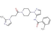 2-methyl-N-(1-{1-[3-(2-methyl-1H-imidazol-1-yl)propanoyl]-4-piperidinyl}-1H-pyrazol-5-yl)benzamide
