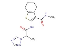 N-methyl-2-{[2-(1H-1,2,4-triazol-1-yl)propanoyl]amino}-4,5,6,7-tetrahydro-1-benzothiophene-3-carboxamide