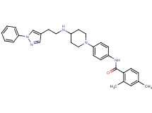 2,4-dimethyl-N-[4-(4-{[2-(1-phenyl-1H-pyrazol-4-yl)ethyl]amino}-1-piperidinyl)phenyl]benzamide