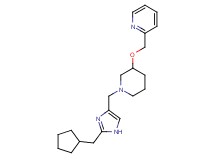 2-{[(1-{[2-(cyclopentylmethyl)-1H-imidazol-4-yl]methyl}-3-piperidinyl)oxy]methyl}pyridine