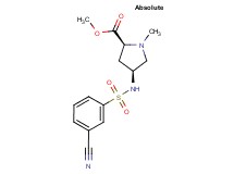 methyl (2S,4S)-4-{[(3-cyanophenyl)sulfonyl]amino}-1-methylpyrrolidine-2-carboxylate