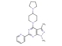 1,3-dimethyl-6-(2-pyridinyl)-4-[4-(1-pyrrolidinyl)-1-piperidinyl]-1H-pyrazolo[3,4-d]pyrimidine