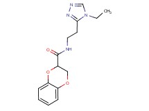 N-[2-(4-ethyl-4H-1,2,4-triazol-3-yl)ethyl]-2,3-dihydro-1,4-benzodioxine-2-carboxamide