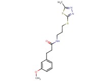 3-(3-methoxyphenyl)-N-{3-[(5-methyl-1,3,4-thiadiazol-2-yl)thio]propyl}propanamide