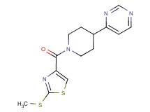 4-(1-{[2-(methylthio)-1,3-thiazol-4-yl]carbonyl}piperidin-4-yl)pyrimidine