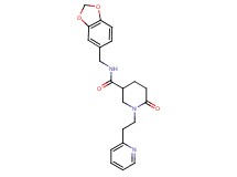 N-(1,3-benzodioxol-5-ylmethyl)-6-oxo-1-[2-(2-pyridinyl)ethyl]-3-piperidinecarboxamide