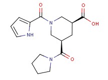 (3S*,5R*)-5-(1-pyrrolidinylcarbonyl)-1-(1H-pyrrol-2-ylcarbonyl)-3-piperidinecarboxylic acid