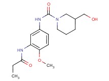 3-(hydroxymethyl)-N-[4-methoxy-3-(propionylamino)phenyl]piperidine-1-carboxamide
