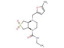 (4aS*,7aR*)-N-ethyl-4-[(5-methyl-2-furyl)methyl]hexahydrothieno[3,4-b]pyrazine-1(2H)-carboxamide 6,6-dioxide