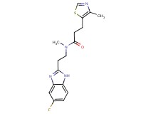 N-[2-(5-fluoro-1H-benzimidazol-2-yl)ethyl]-N-methyl-3-(4-methyl-1,3-thiazol-5-yl)propanamide